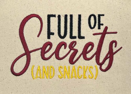 full of secrets embroidery design