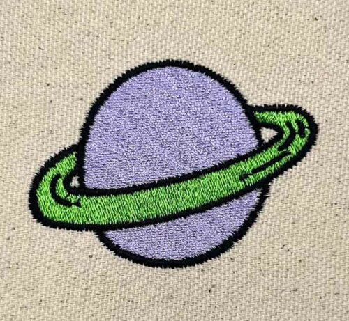 saturn embroidery design