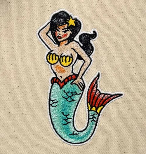 mermaid embroidery design