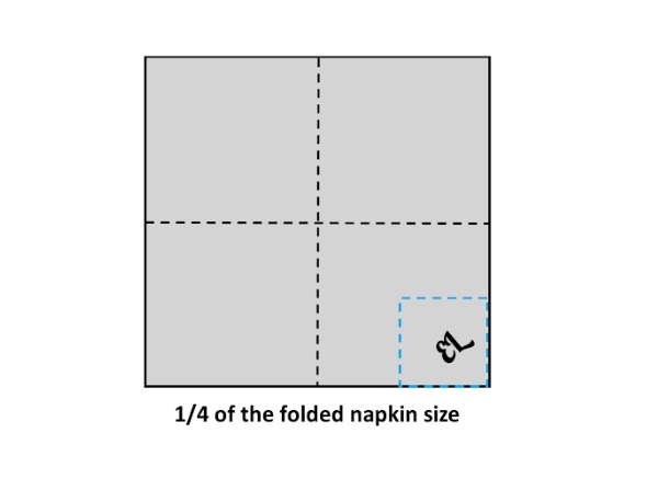 folded napkin size