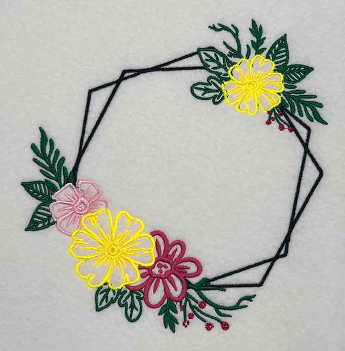 Floral Frame 34 embroidery design