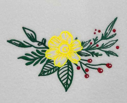 Floral Frame 35 embroidery design