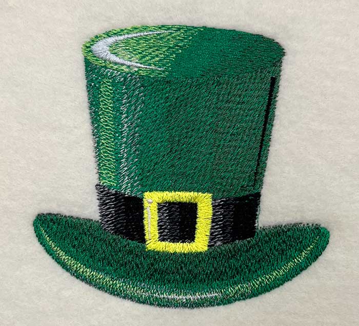 leprechaun hat embroidery design