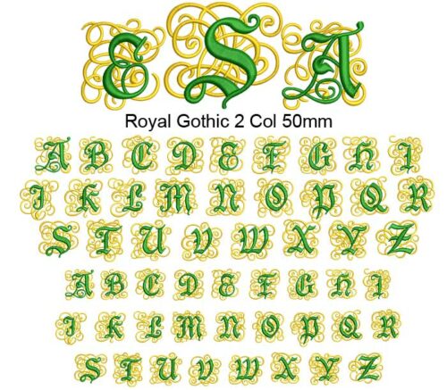 Royal Gothic 2 col 50mm esa font