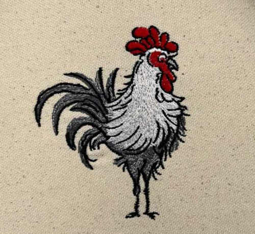 Rooster embroidery design