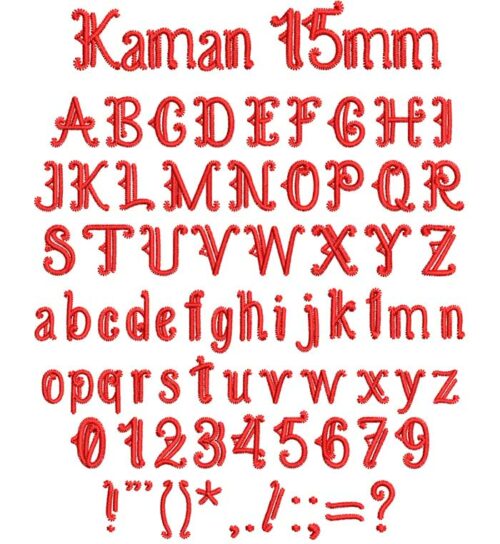 Kaman 15mm esa font