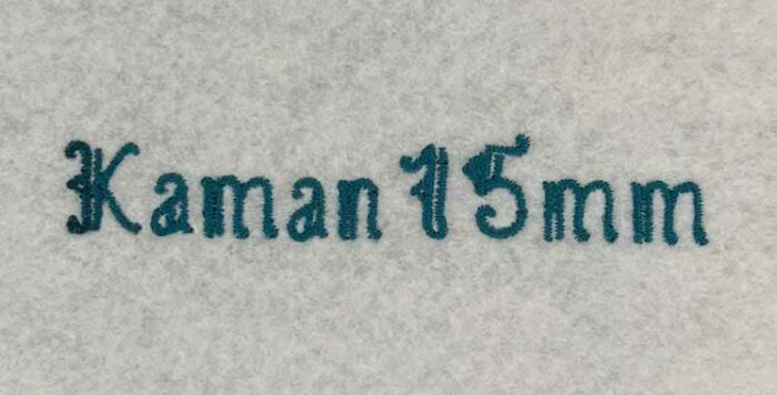 Kaman 15mm esa font