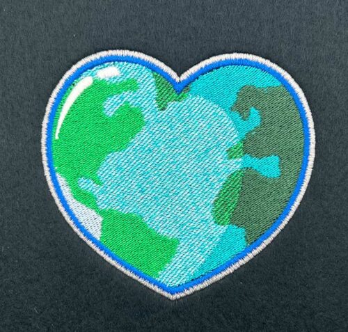 Heart Earth-Embroidery Design