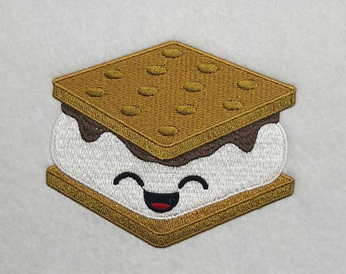 cute smore embroidery design