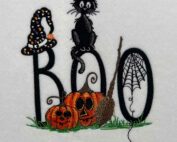 Boo Cat embroidery design