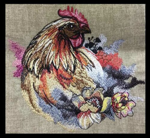 floral chicken frame