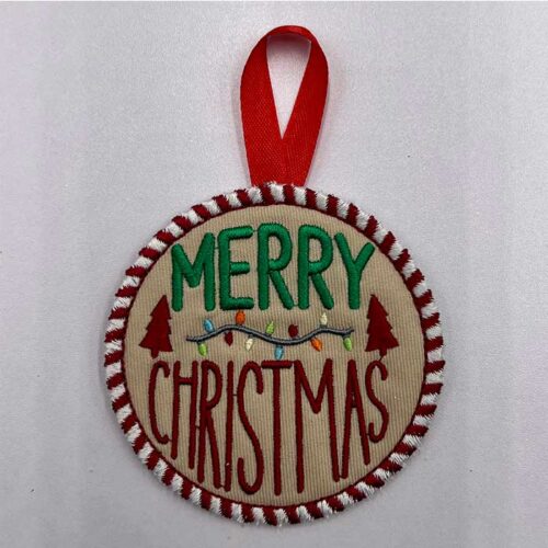 Christmas Ornament Merry Christmas embroidery design