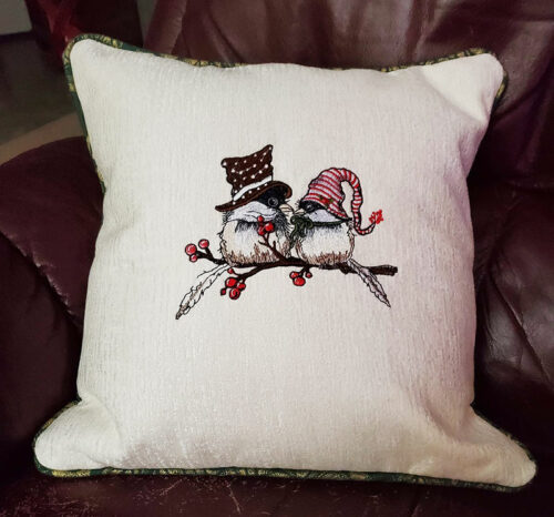 chickadee couple cushion