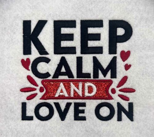 keep calm embroidery design