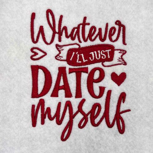 date myself embroidery design