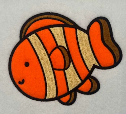 fish applique embroidery design