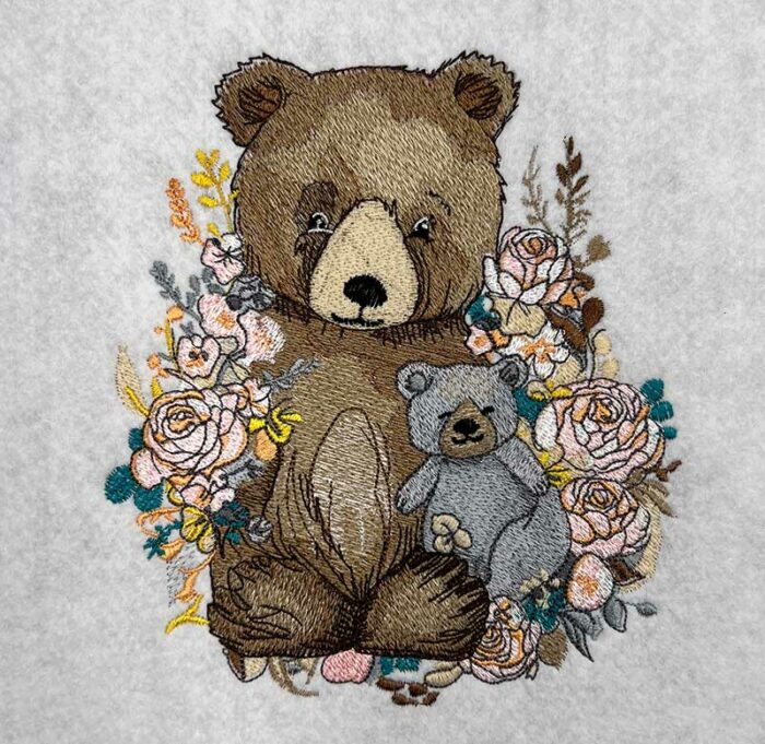 EL Baby Bear 3 embroidery design