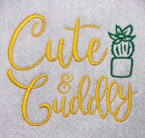 cute and cuddly embroidery design