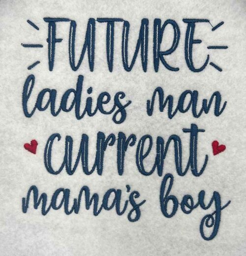 future ladies man embroidery design