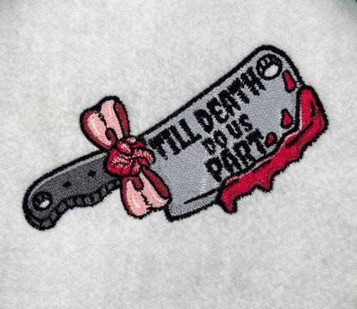 till death embroidery design