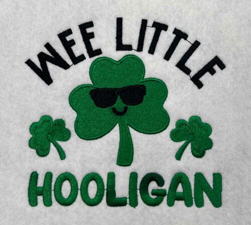 wee little hooligan embroidery design