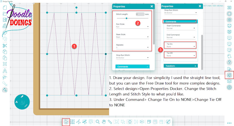 Creating Edge To Edge Quilting Designs Step 1-3