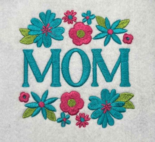 mom embroidery design