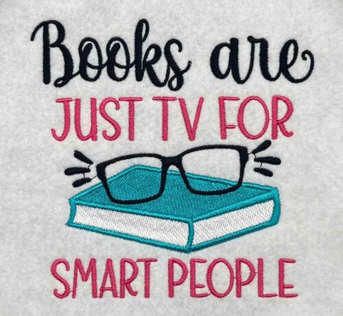 book are tv embroidery design